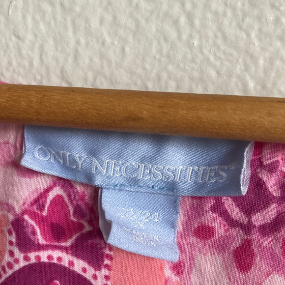 Vintage Only Necessities Floral Caftan Mumu House Dress Boho Pockets sz 22/24 - Picture 8 of 13